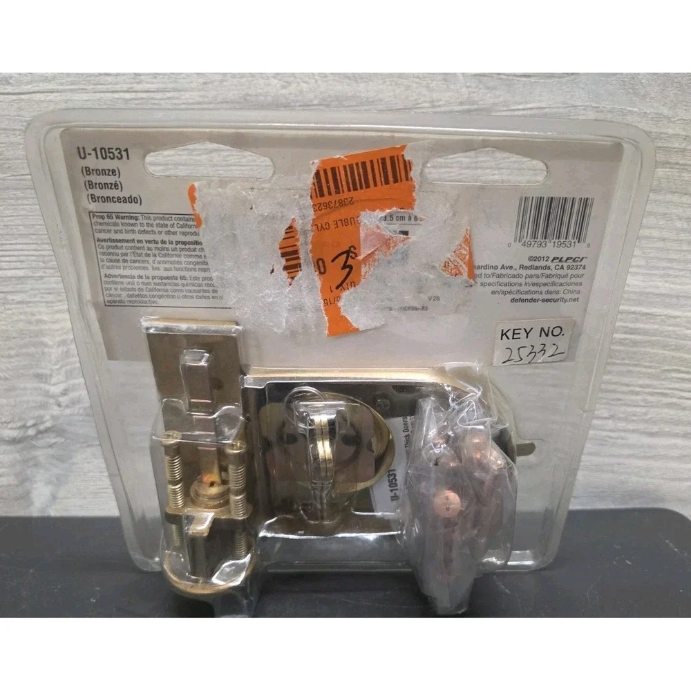 Defender Security Double Cylinder Deadbolt Lock U-10531 Kwikset Keyway Brass C6